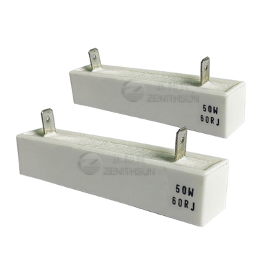 50W 60Ohm 비 가연성 저항기 세라믹 시멘트 감싸여진 전원